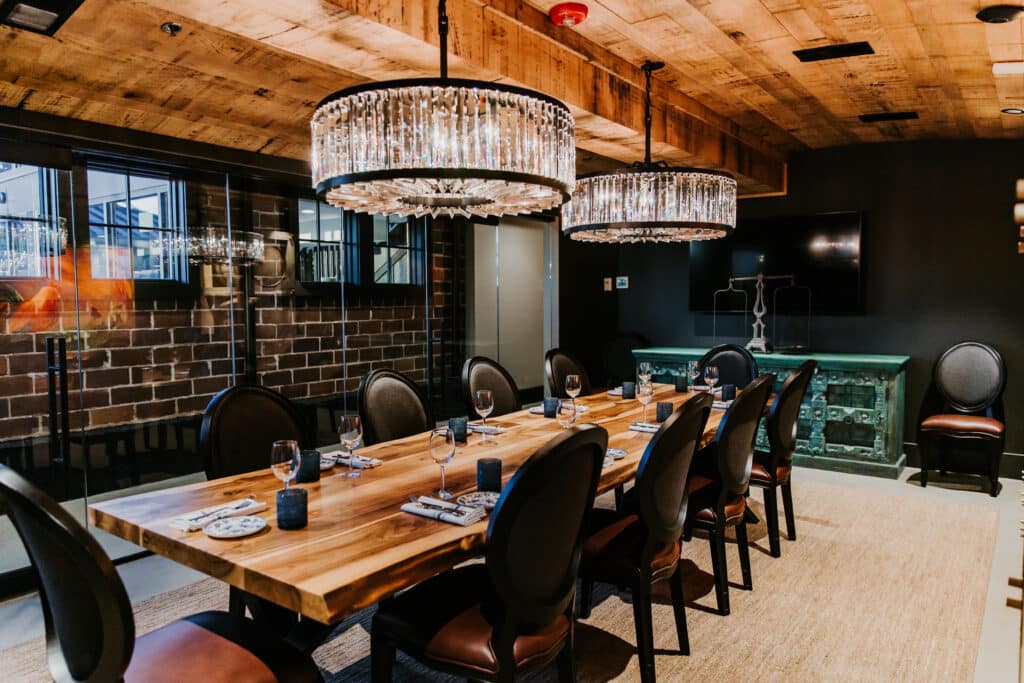 Private dining room at The Black Sheep Restaurant - a preferred dining venue